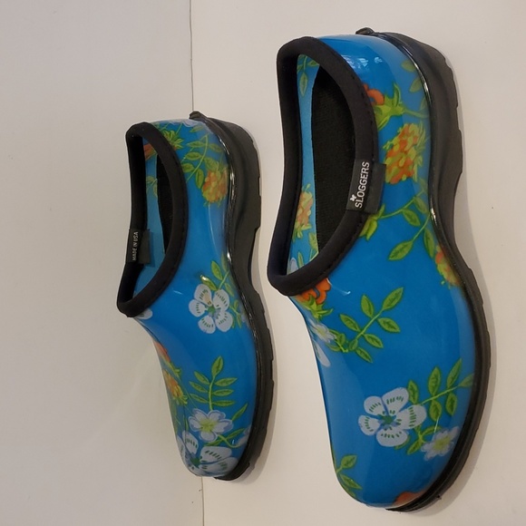 Sloggers Floral Slip On Gardening Shoes Womens Size 7 - Picture 5 of 7